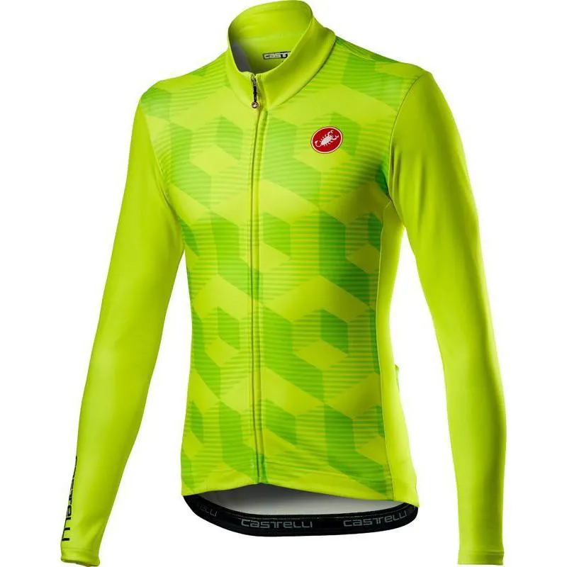 Castelli Cubi Jersey FZ - Yellow Fluo 