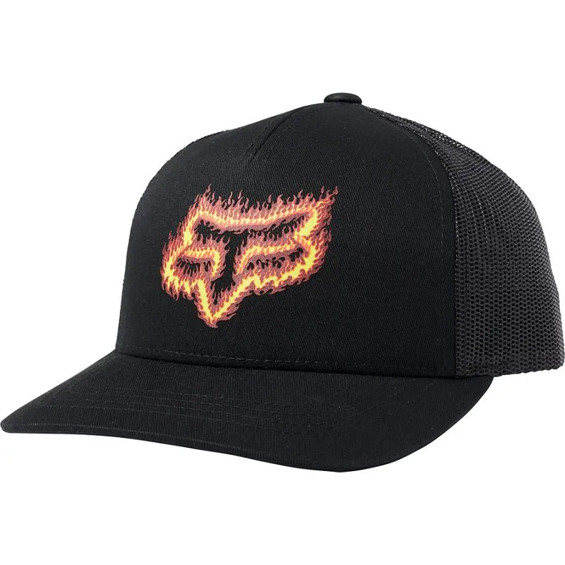 Fox - Youth Flame Head Snapback OS - Black/Orange