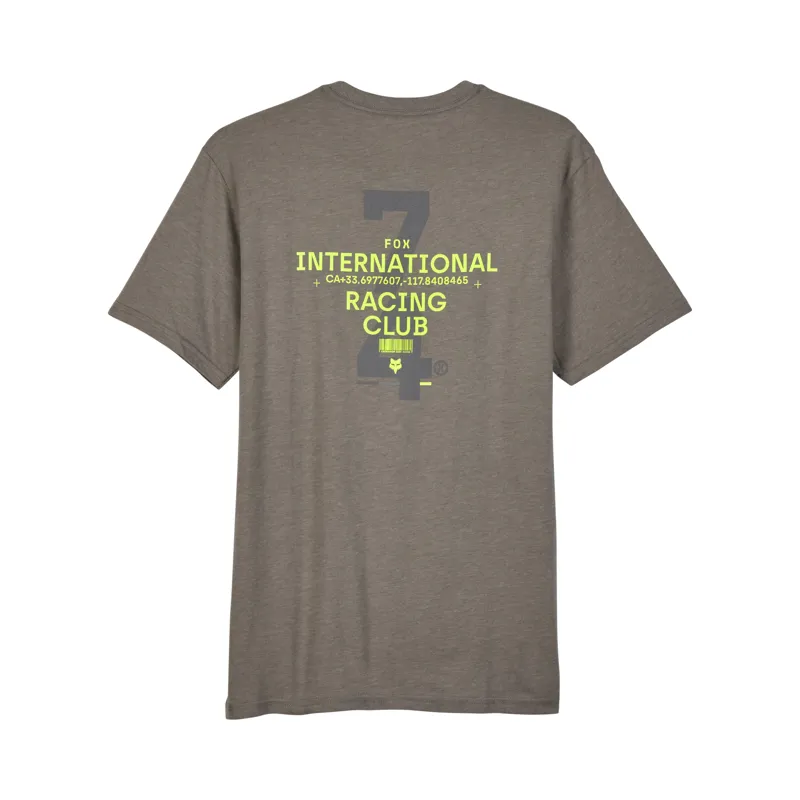 Fox Numerical Premium SS Tee in Heather Graphite-1