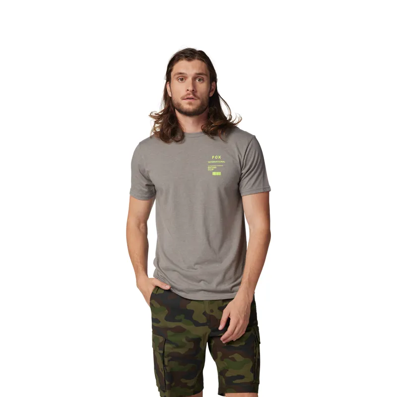 Fox Numerical Premium SS Tee in Heather Graphite-3