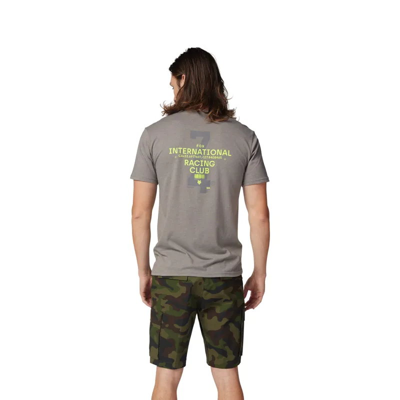 Fox Numerical Premium SS Tee in Heather Graphite-2