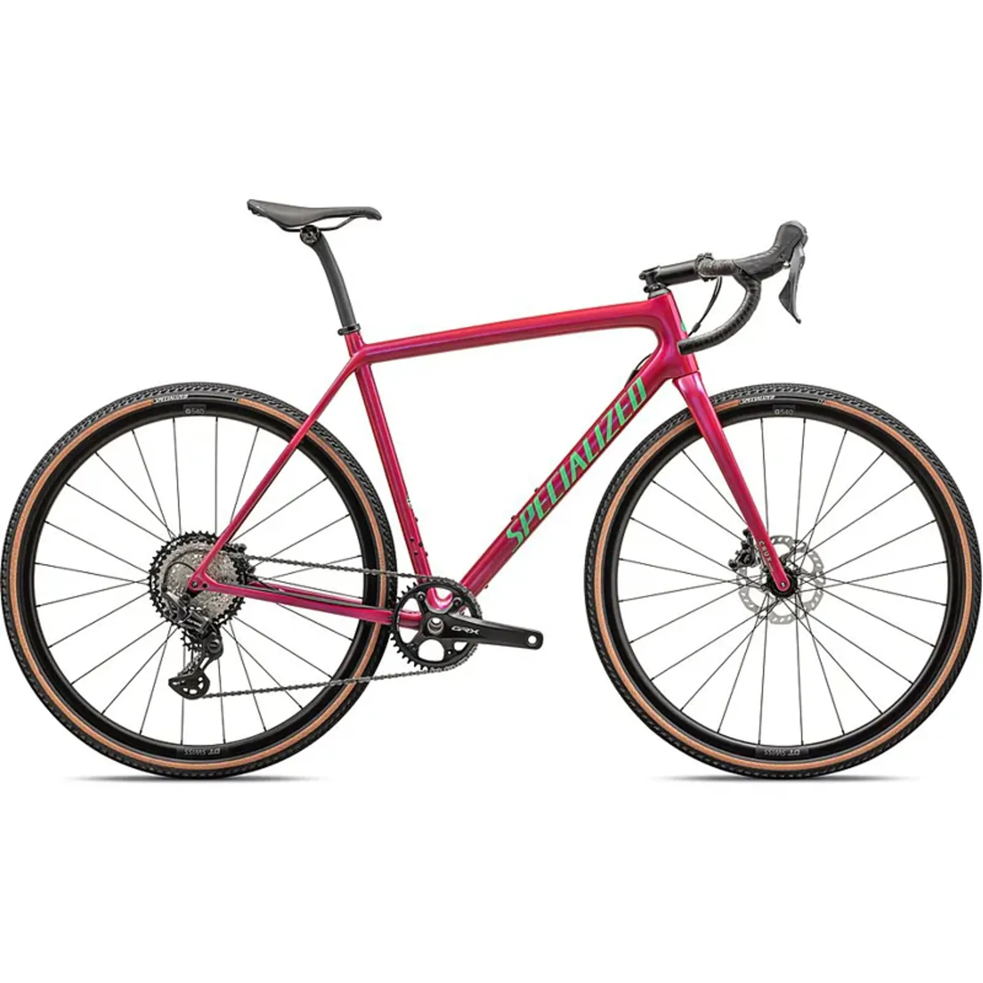 Specialized Crux Comp Road Bike in Vivid Pink/Electric Green