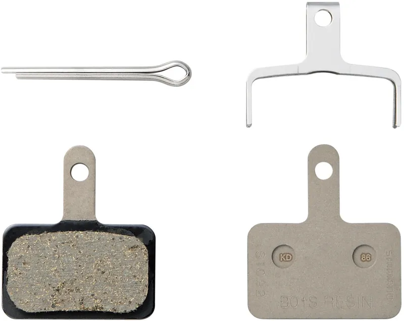 Shimano B01S Disc Brake Pads And Spring - Steel Backed - Resin