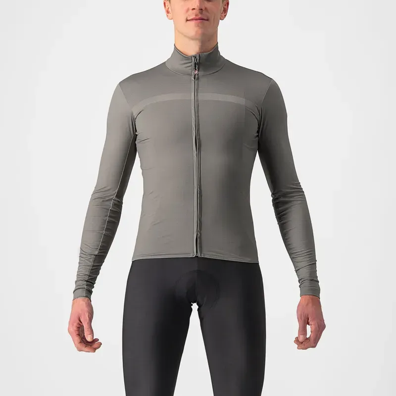 Castelli Pro Thermal Mid Long Sleeve Jersey / Nickel Grey 2xl