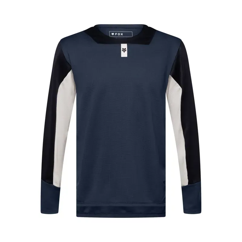 Fox Youth Defend Long Sleeve Jersey in Galaxy Blue