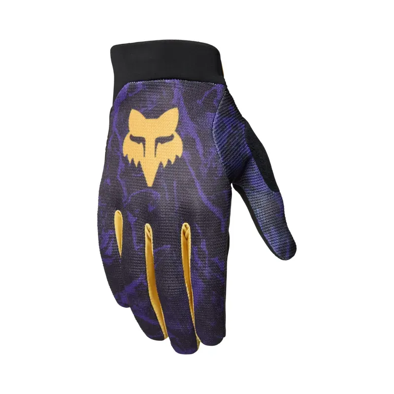 Fox Youth Ranger Image Print Gloves in Plum Purple
