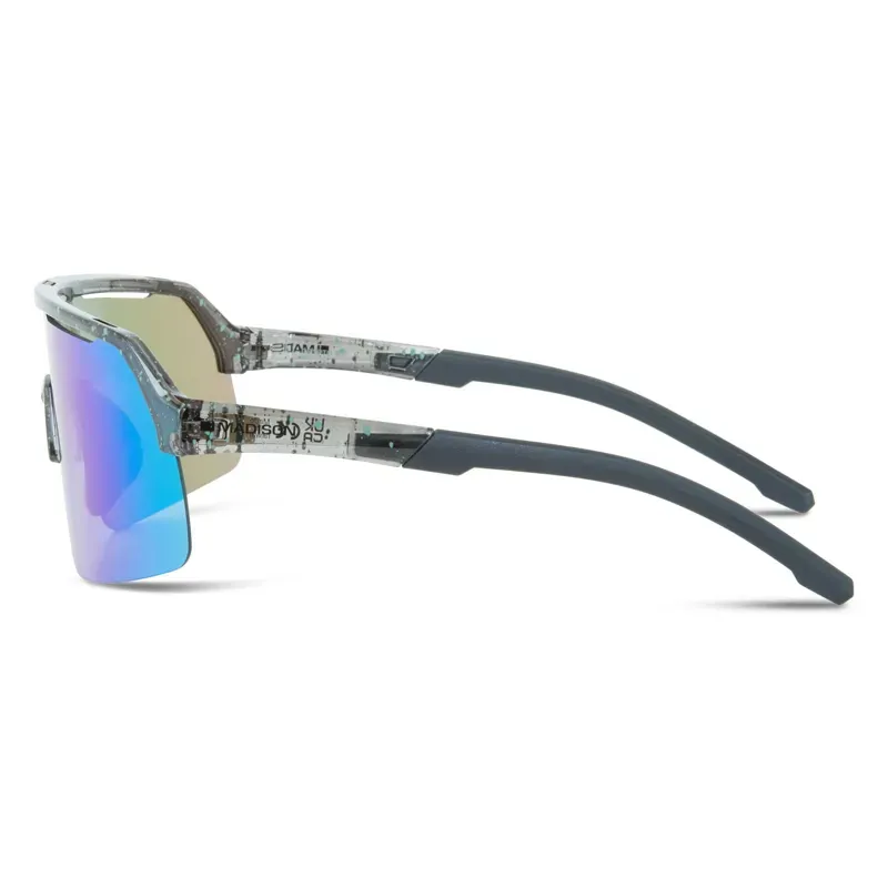 Madison Eyewear Crypto Air Sunglasses w/3 Lens Pack in Crystal Gloss Smoke Green Splatter-1