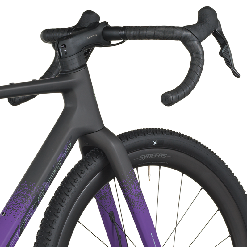 Scott Addict 20 Gravel Bike in Carbon Black and Indigo Purple-2