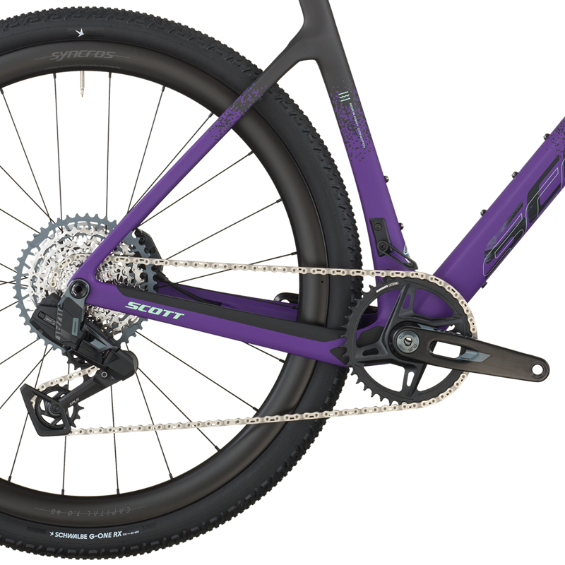Scott Addict 20 Gravel Bike in Carbon Black and Indigo Purple-4