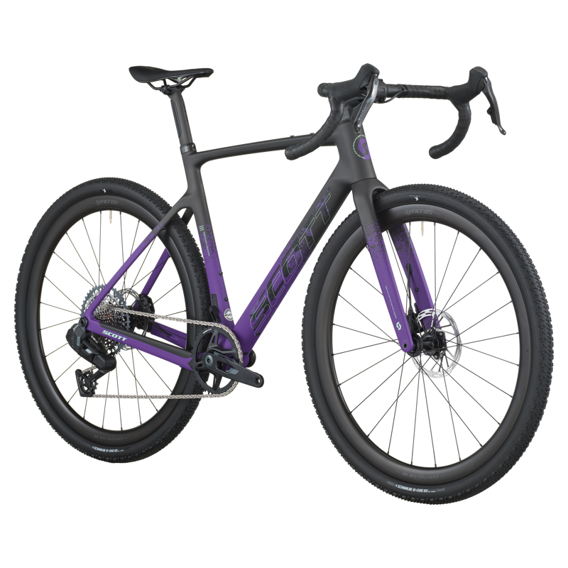 Scott Addict 20 Gravel Bike in Carbon Black and Indigo Purple-5
