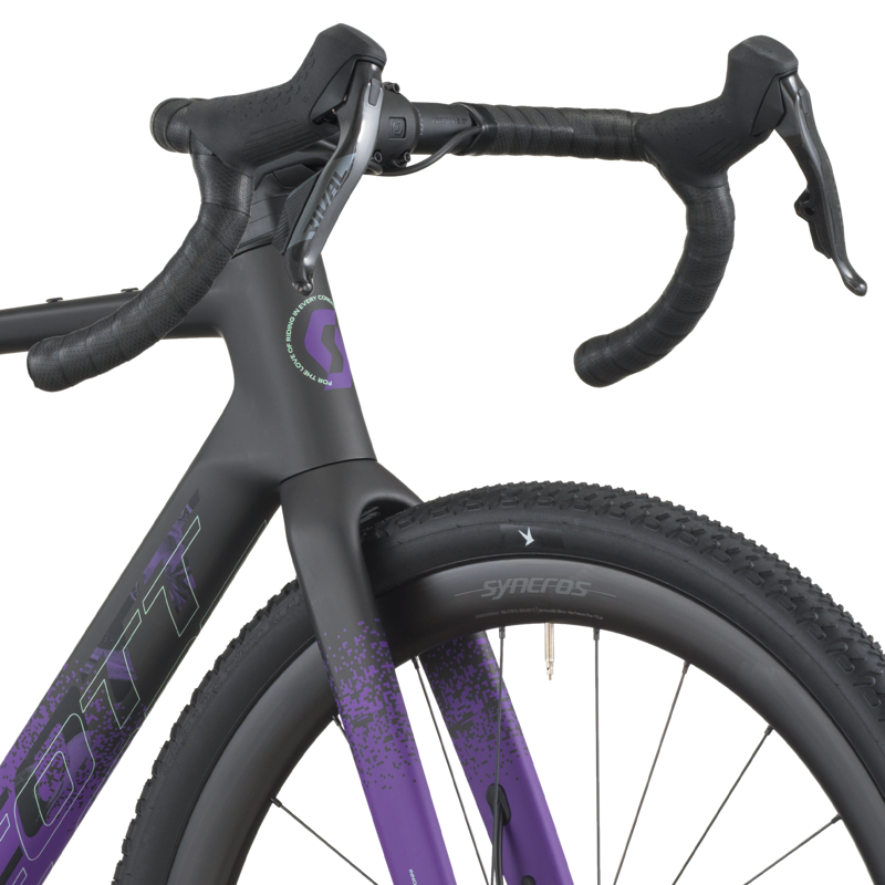 Scott Addict 20 Gravel Bike in Carbon Black and Indigo Purple-6