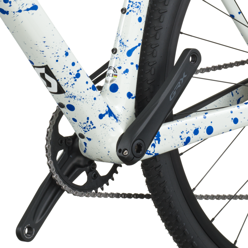 Scott Addict 30 Gravel Bike in White and Splatter Blue-2