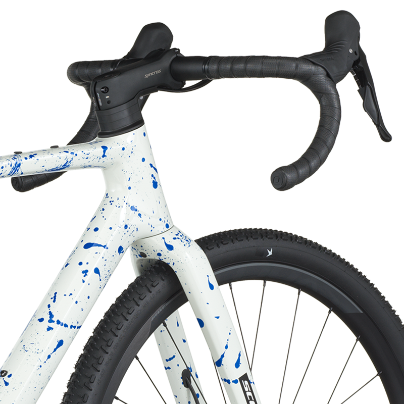 Scott Addict 30 Gravel Bike in White and Splatter Blue-5