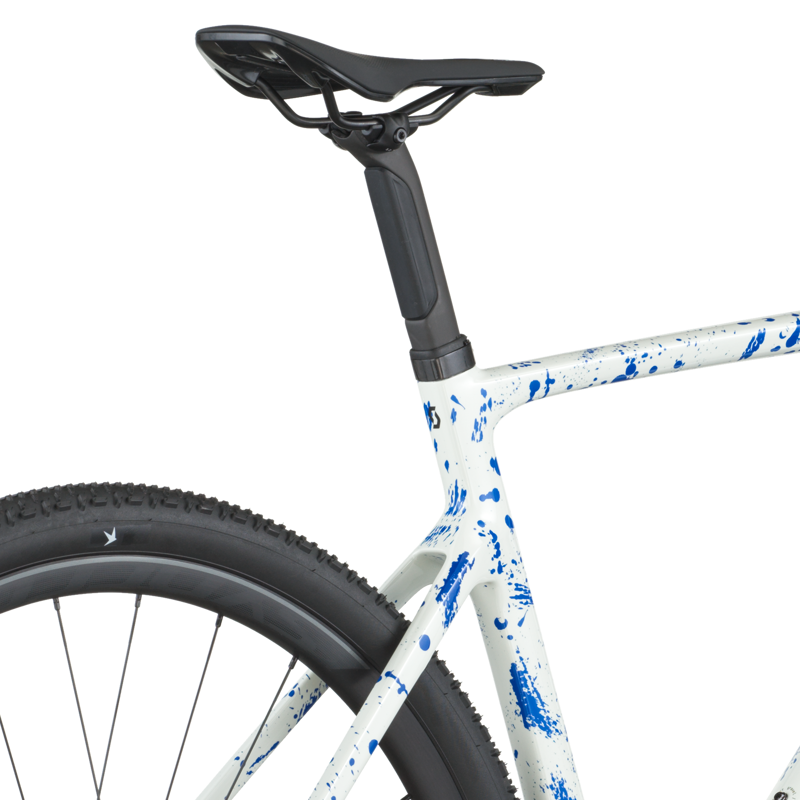Scott Addict 30 Gravel Bike in White and Splatter Blue-6
