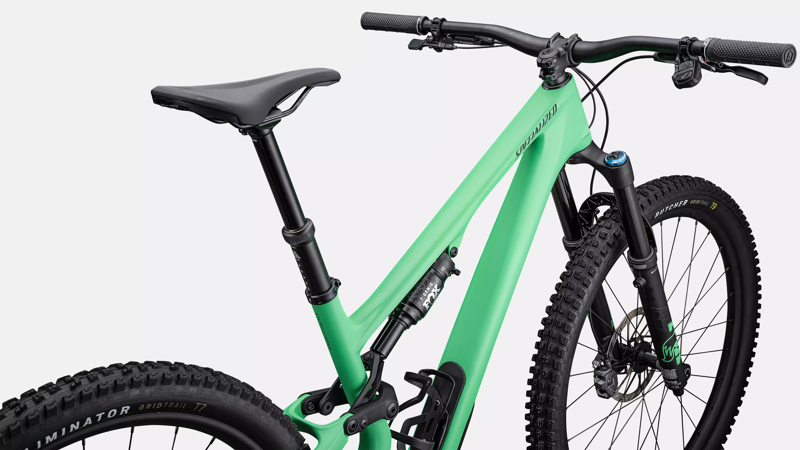 Specialized Stumpjumper 15 Expert Mountain Bike in Satin Electric and Forest Green-1