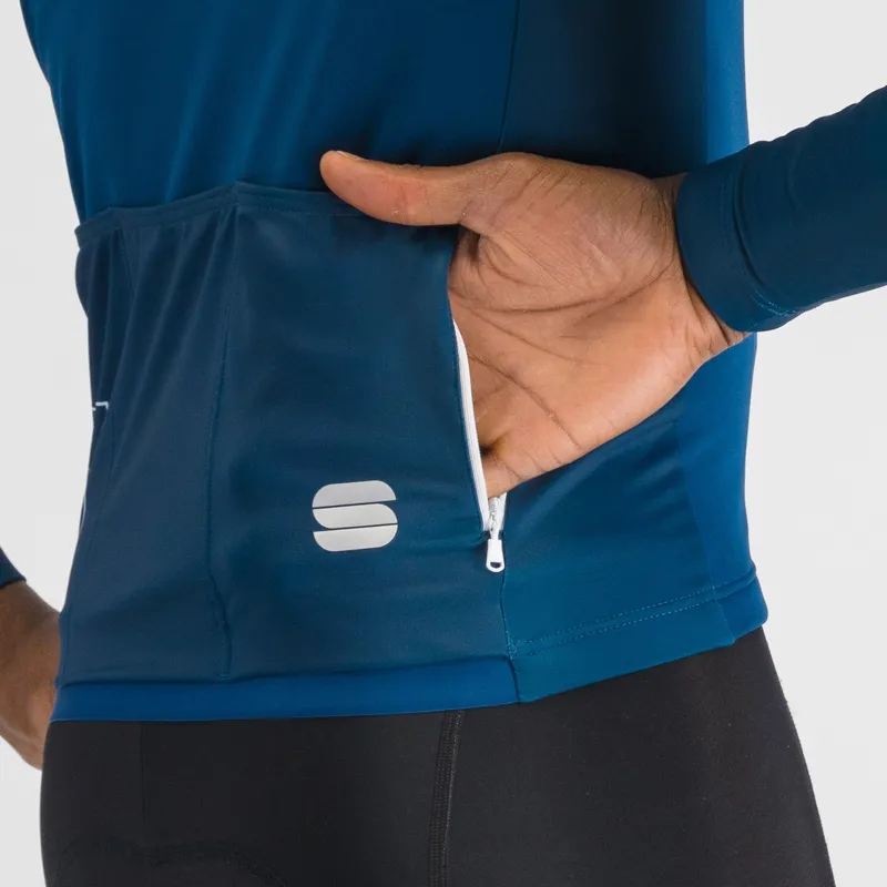 Sportful SRK Thermal Jersey in Teal Blue-2