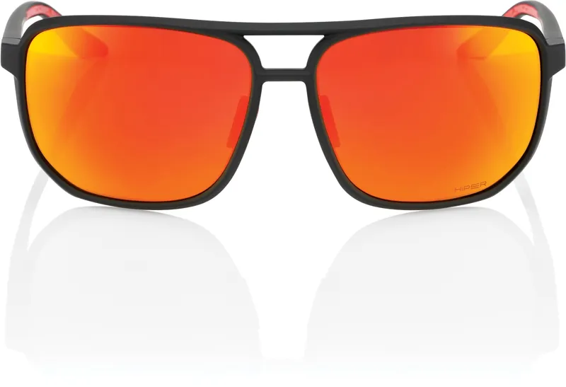 100Percent Konnor HiPER Red Mirror Lens Sunglasses - Black-2