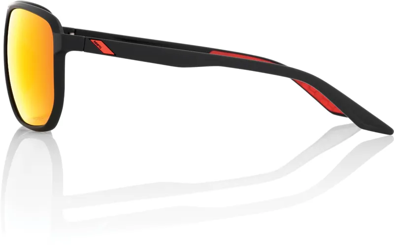 100Percent Konnor HiPER Red Mirror Lens Sunglasses - Black-1