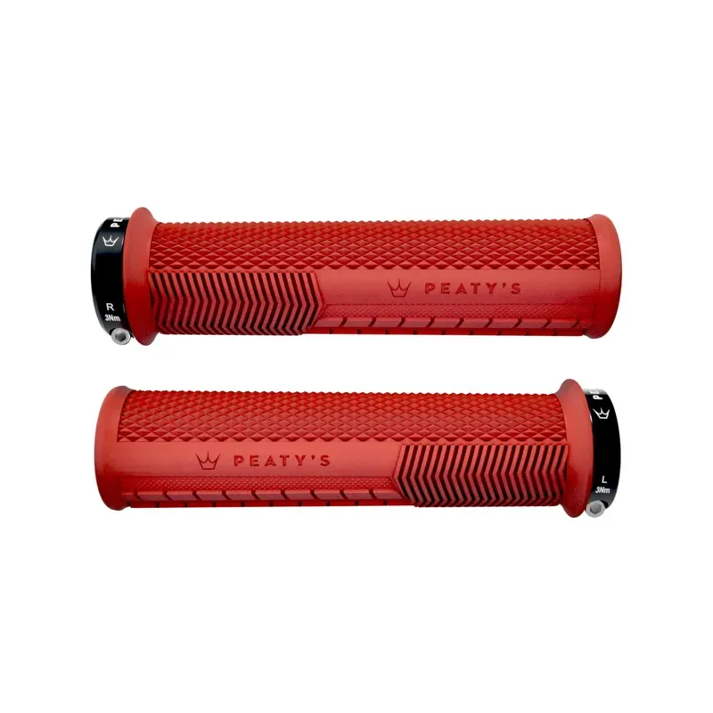 Peaty's Monarch Knurl Grip in Red-1