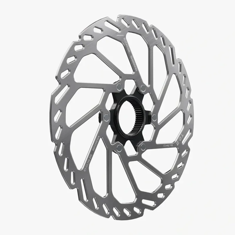 Shimano RTCL750 200mm CL Int. Lockring DB Rotor in Silver/Black-1