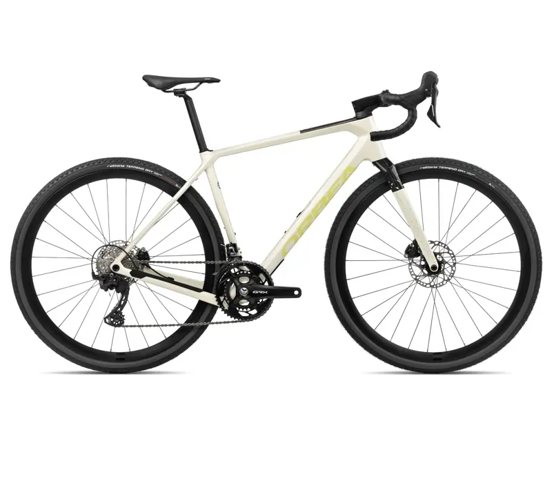 Orbea Terra M30Team Gravel Bike In Ivory White and Spicy Lime