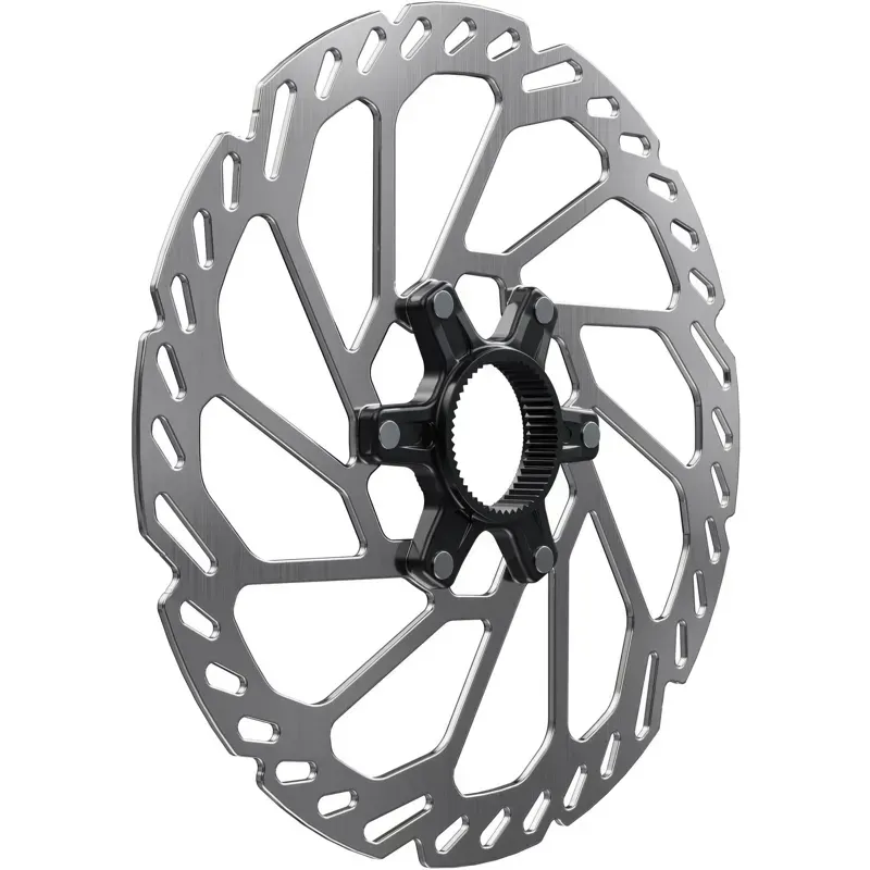 Shimano RTCL750 200mm CL Int. Lockring DB Rotor in Silver/Black-3