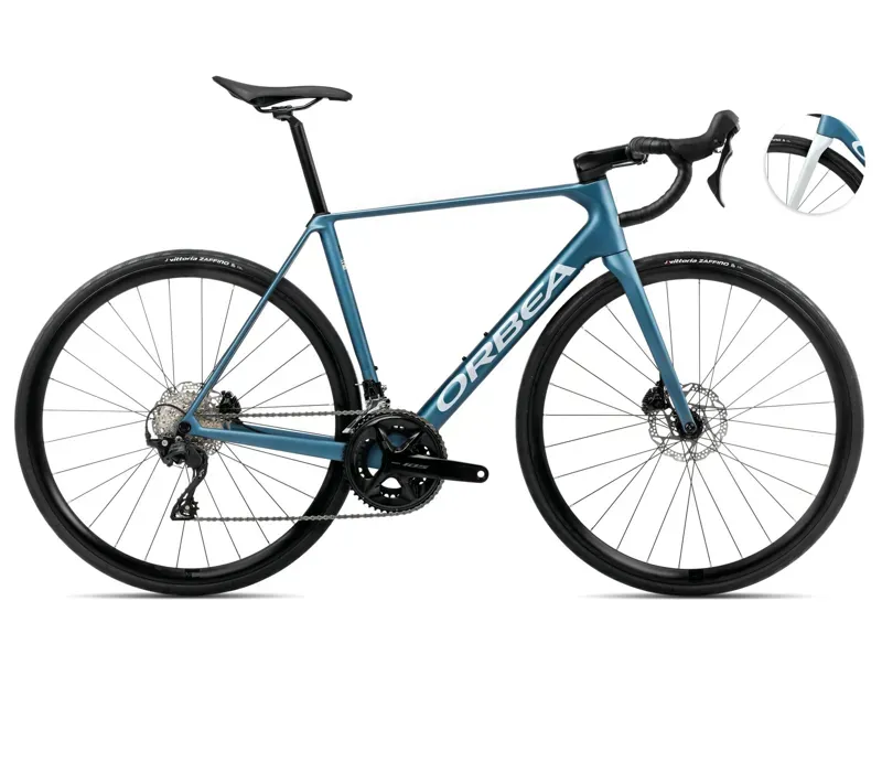 Orbea Orca M30 Road Bike In Slate Blue and Halo Silver Matt Size 53