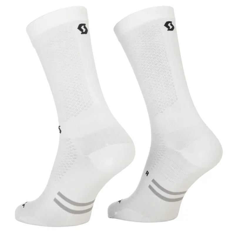 Scott Performance Light Crew Sock in White-1