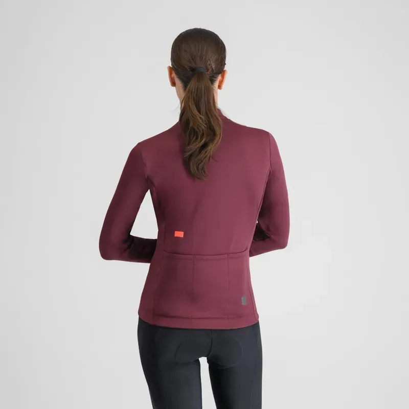 Sportful Classic Women's Thermal Jersey in Deep Bordeaux-1