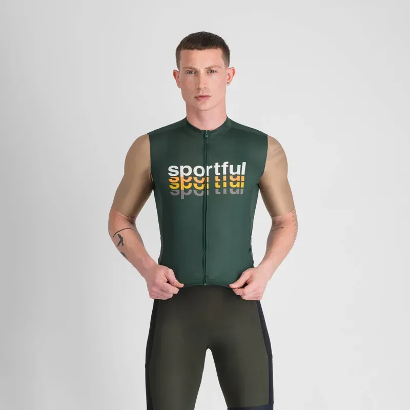 Sportful Supergiara 2 Logo Jersey in Oblivion Green