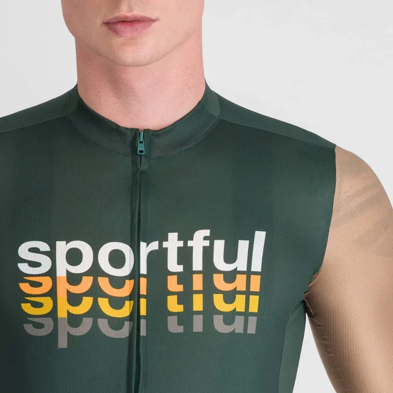 Sportful Supergiara 2 Logo Jersey in Oblivion Green-3