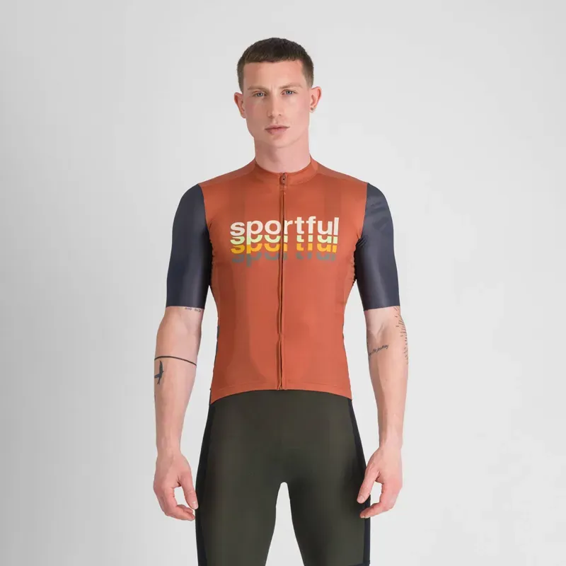 Sportful Supergiara 2 Logo Jersey in Sienna Glow