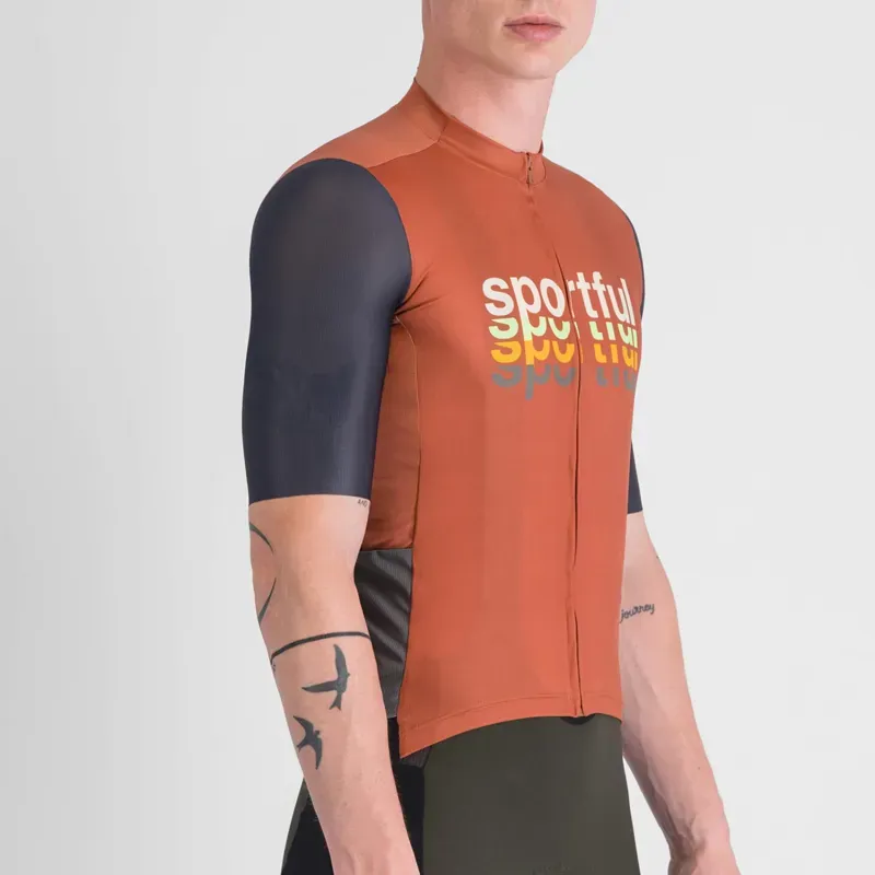 Sportful Supergiara 2 Logo Jersey in Sienna Glow-2