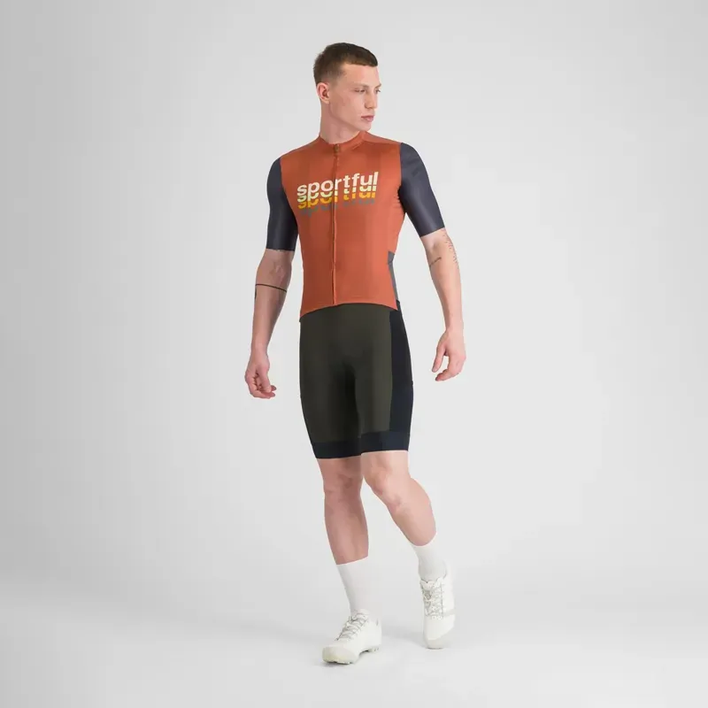 Sportful Supergiara 2 Logo Jersey in Sienna Glow-5