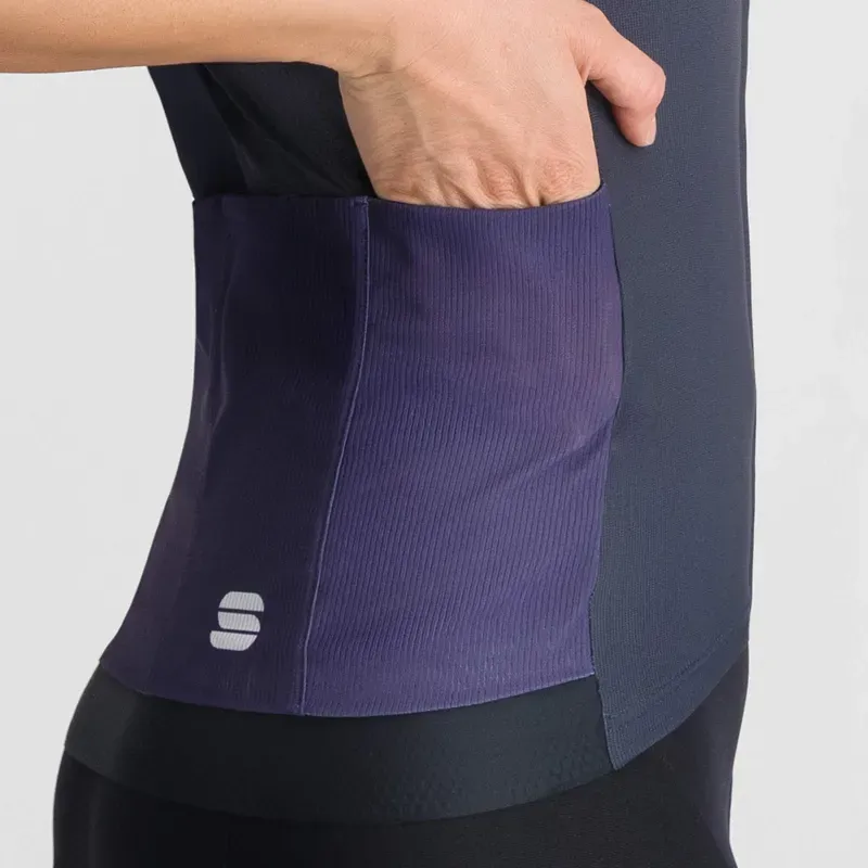 Sportful Supergiara Logo 2 Women's Jersey in Galaxy Blue-4